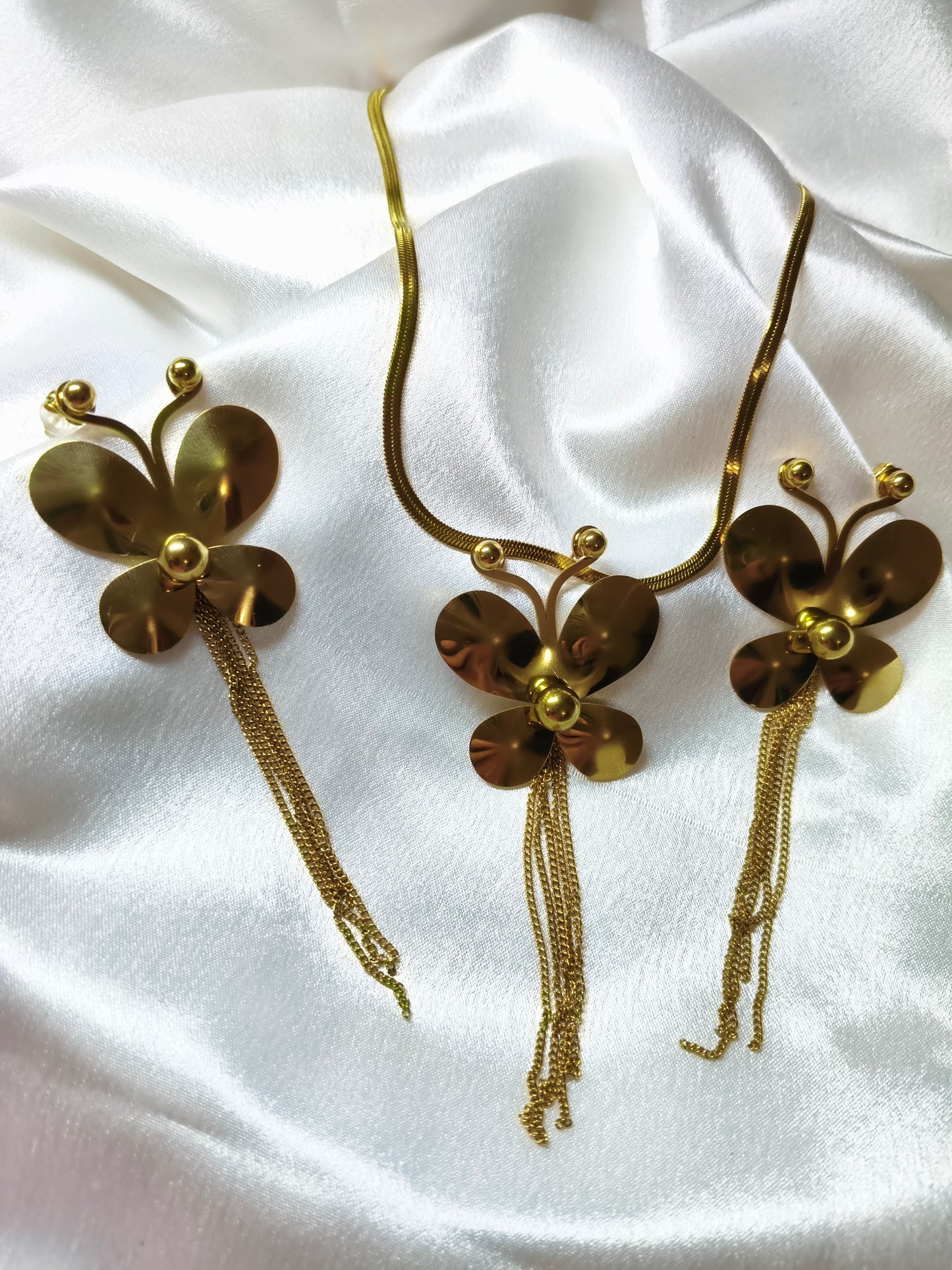 Golden Butterfly Tassel Pendant