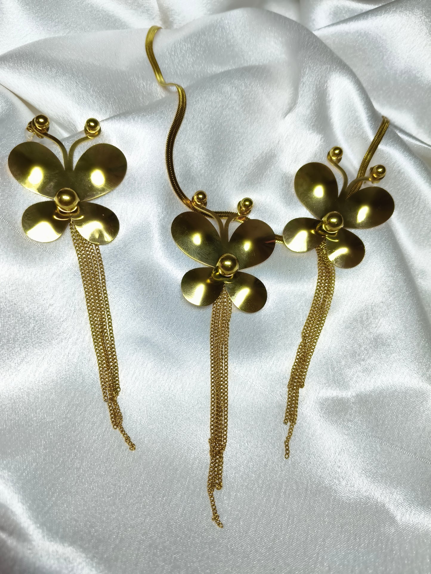 Golden Butterfly Tassel Pendant