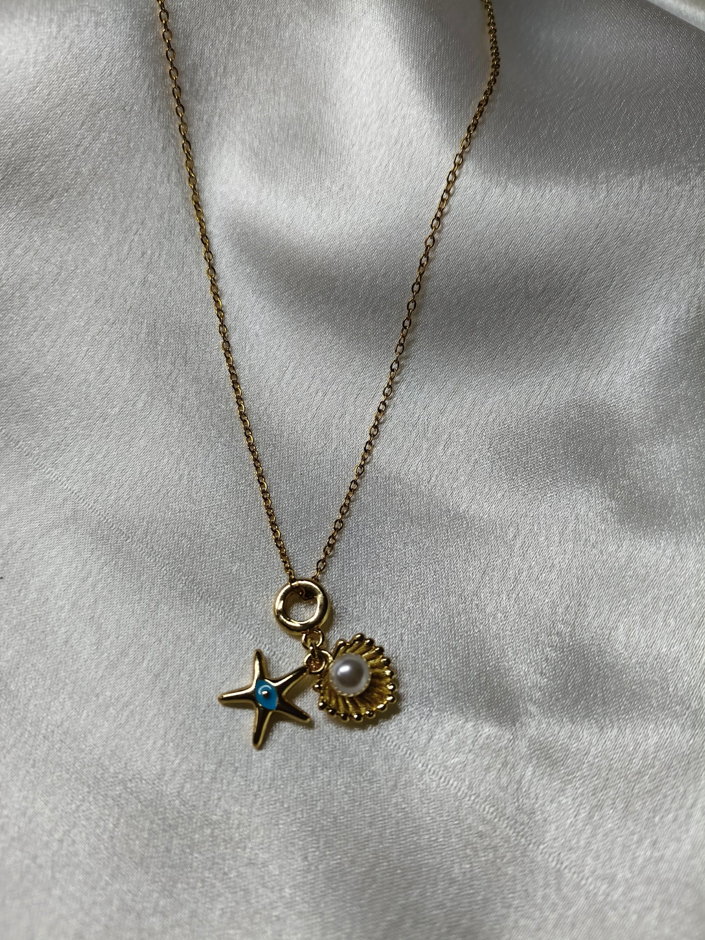 Blue Starfish Necklace