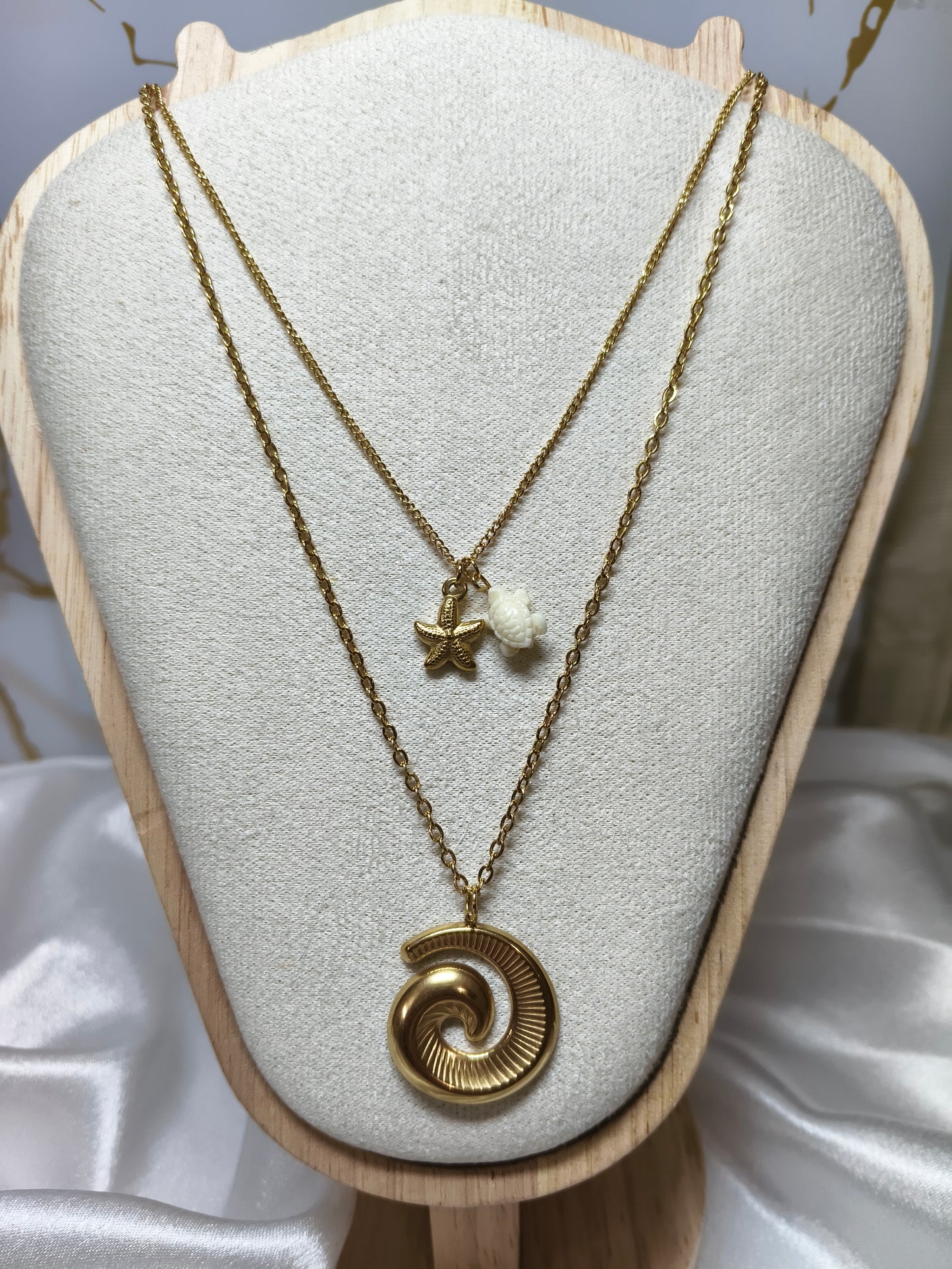 Layered Star Snail Necklace