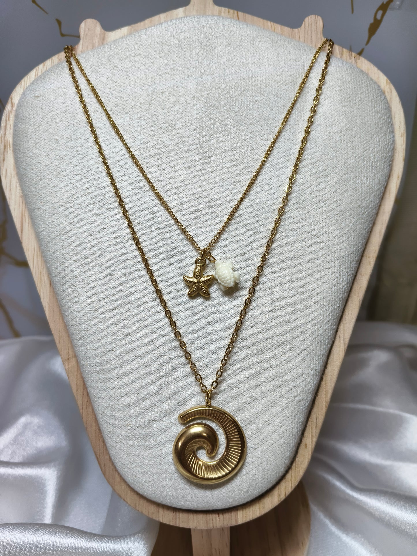 Layered Star Snail Necklace