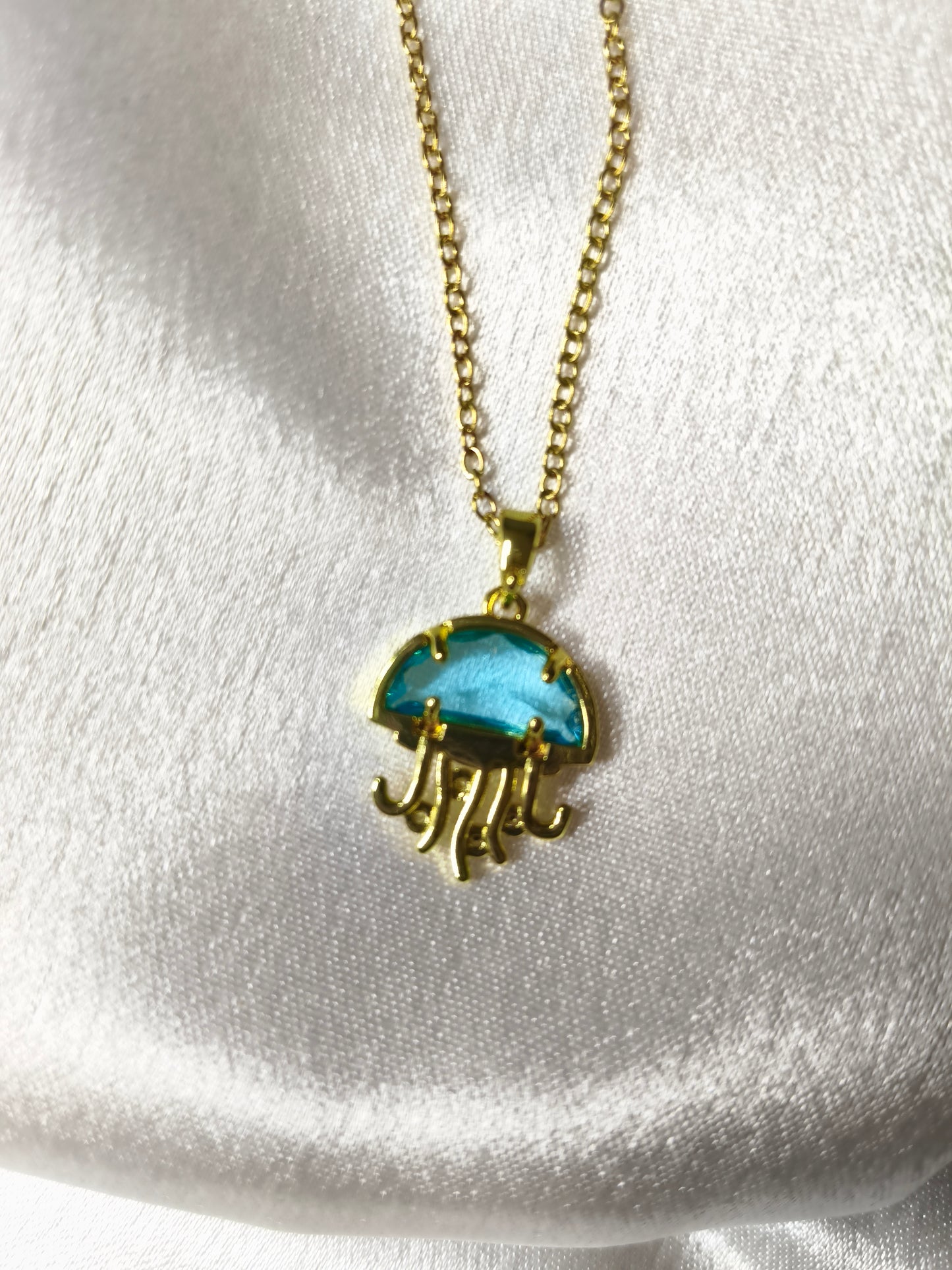 Blue Jellyfish Necklace