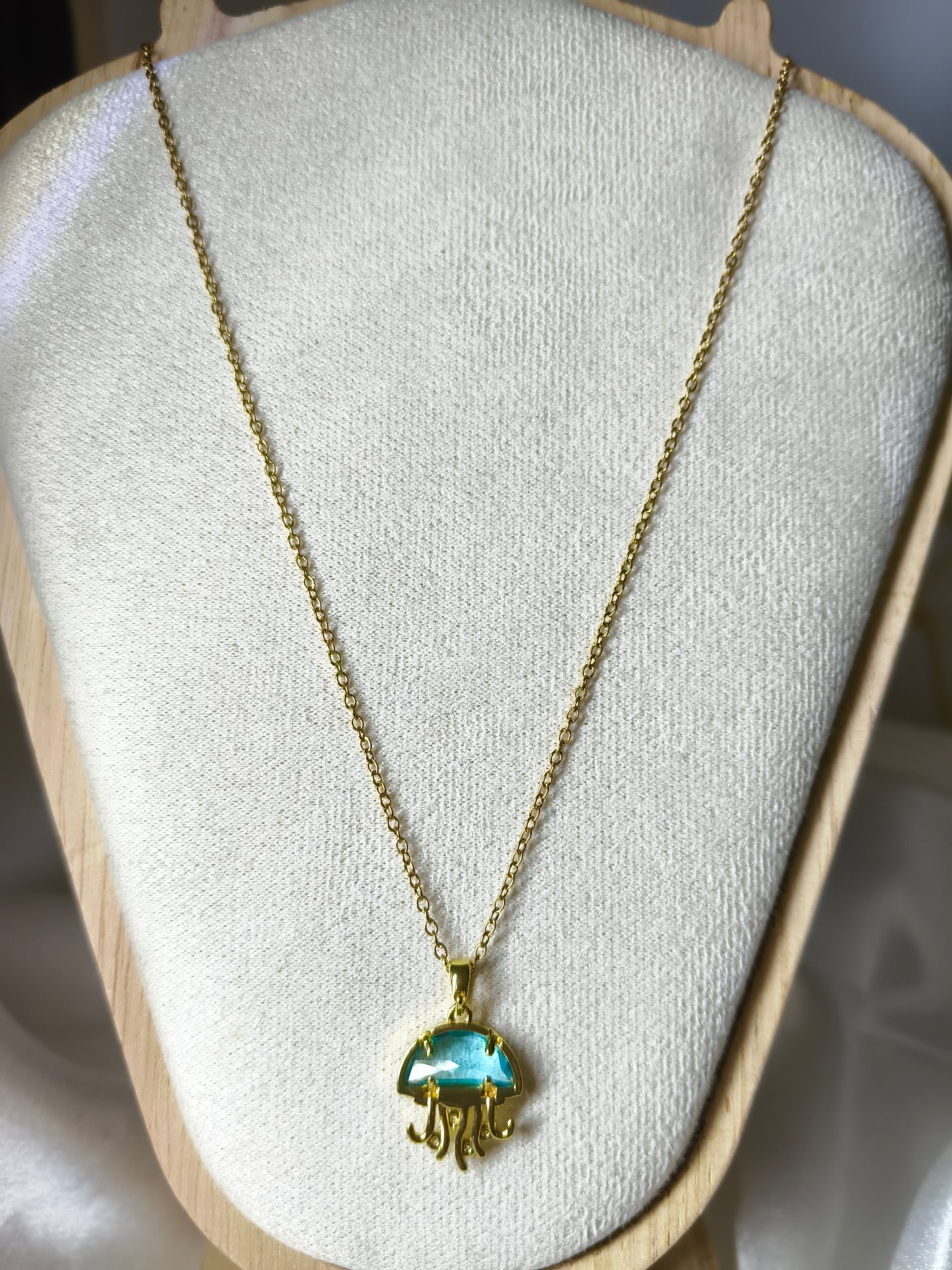 Blue Jellyfish Necklace