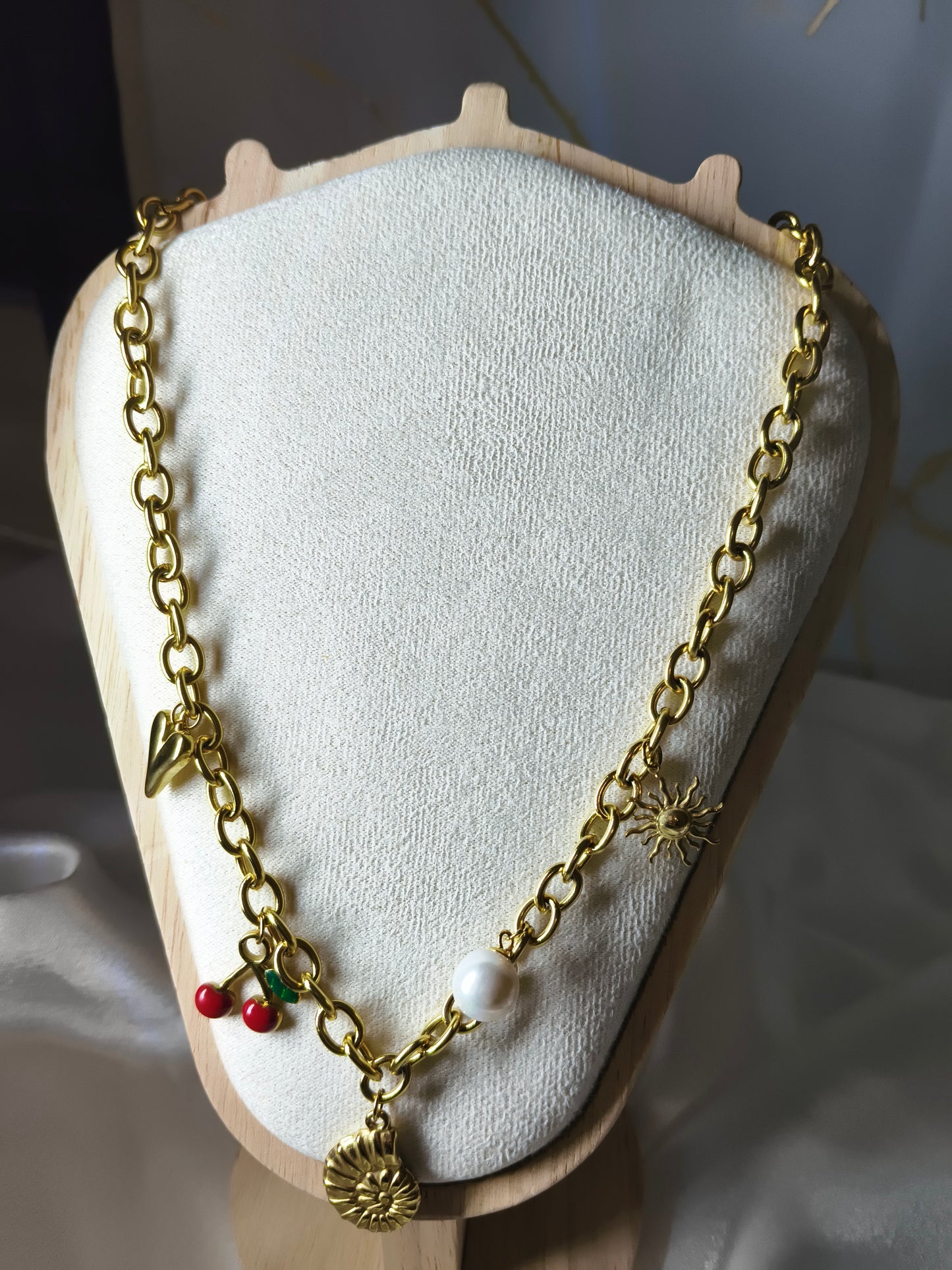 Coral Charm Necklace
