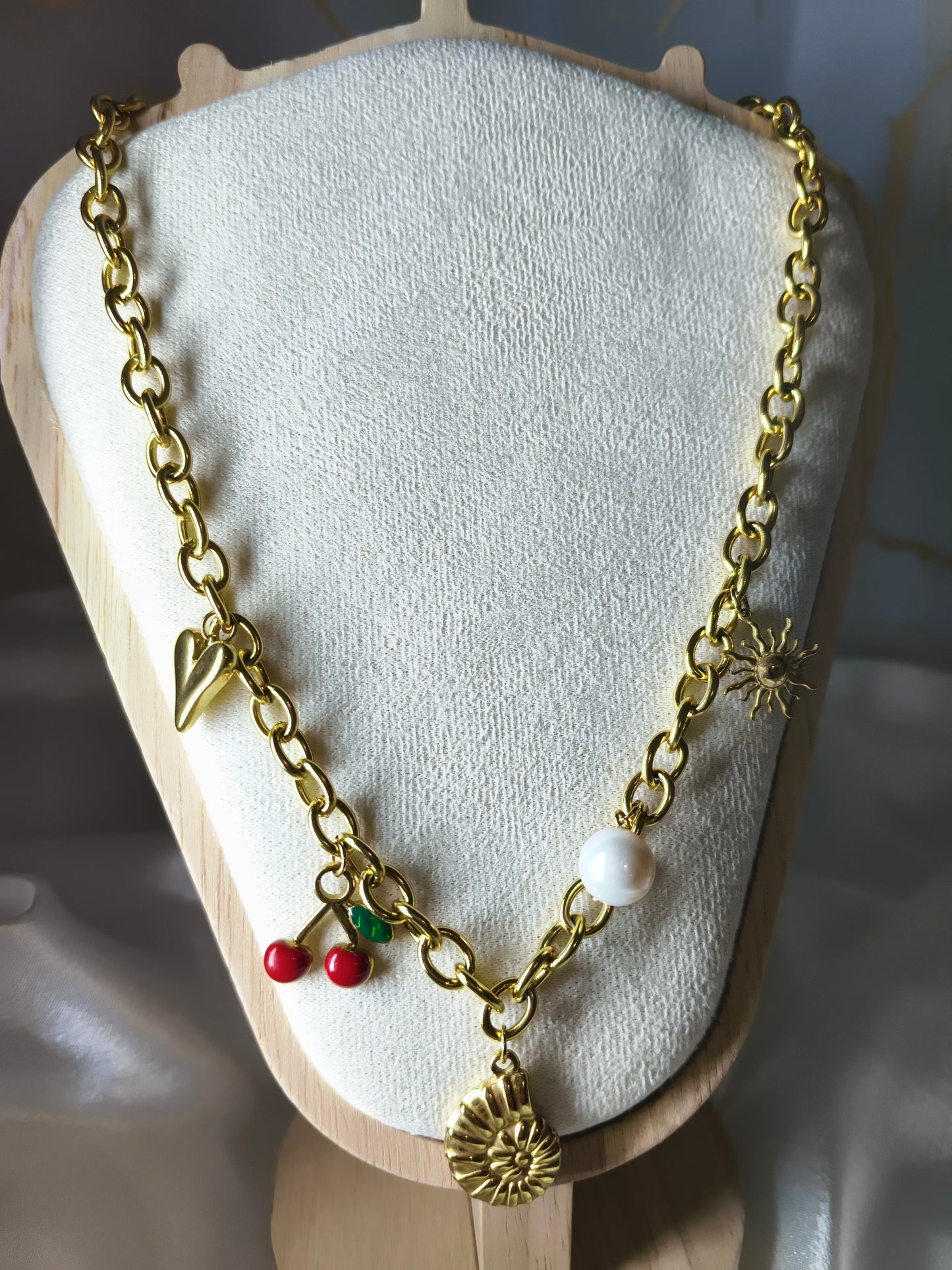 Coral Charm Necklace