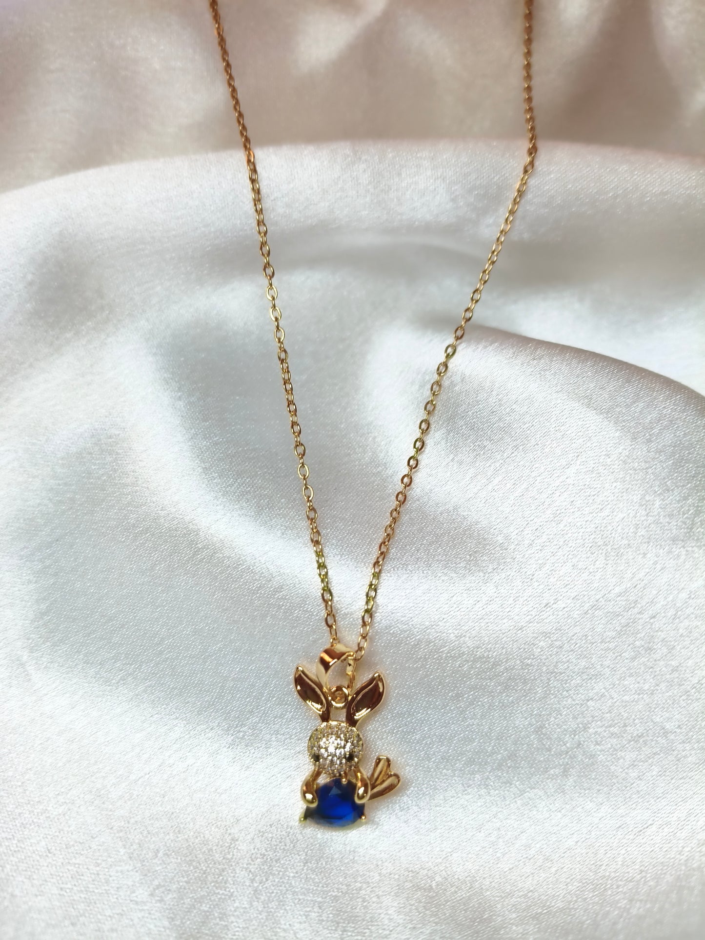 Blue Bunny Necklace
