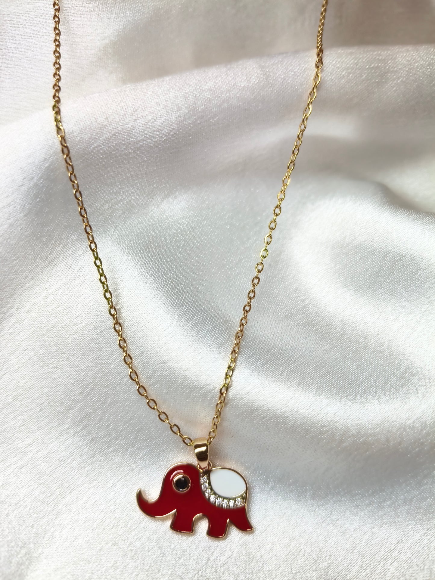 Red Elephant Necklace