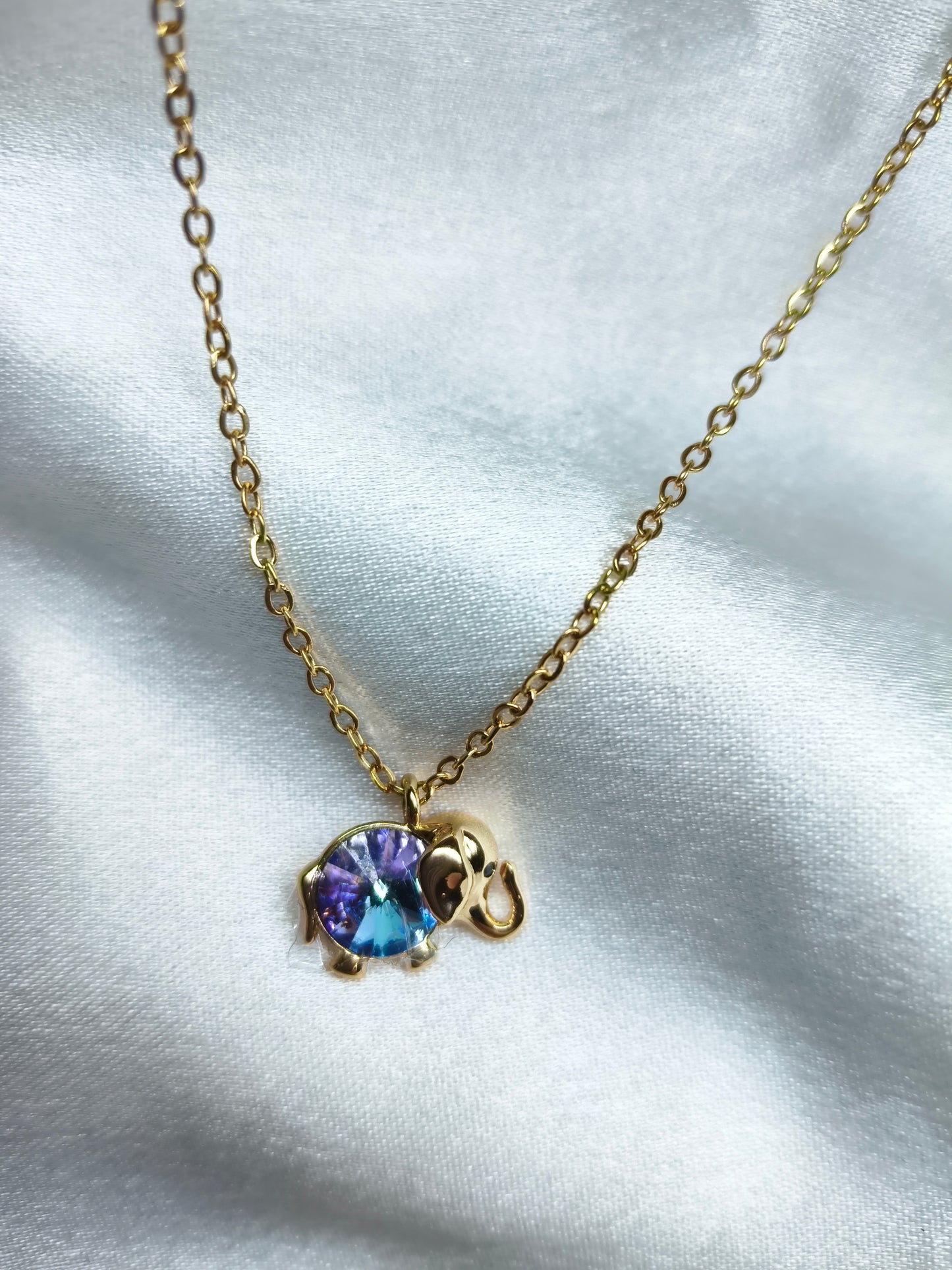 Blue Elephant Necklace