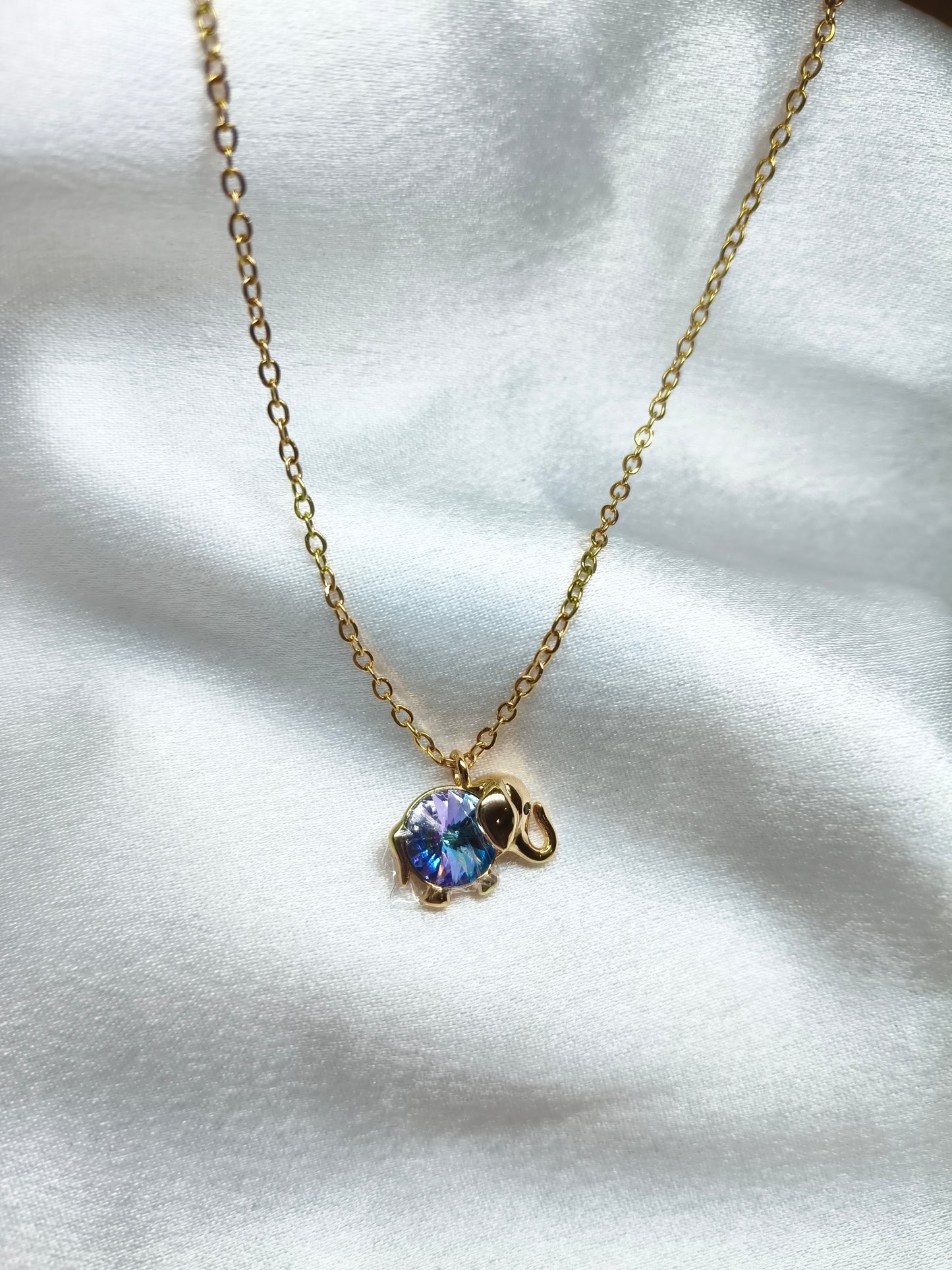 Blue Elephant Necklace