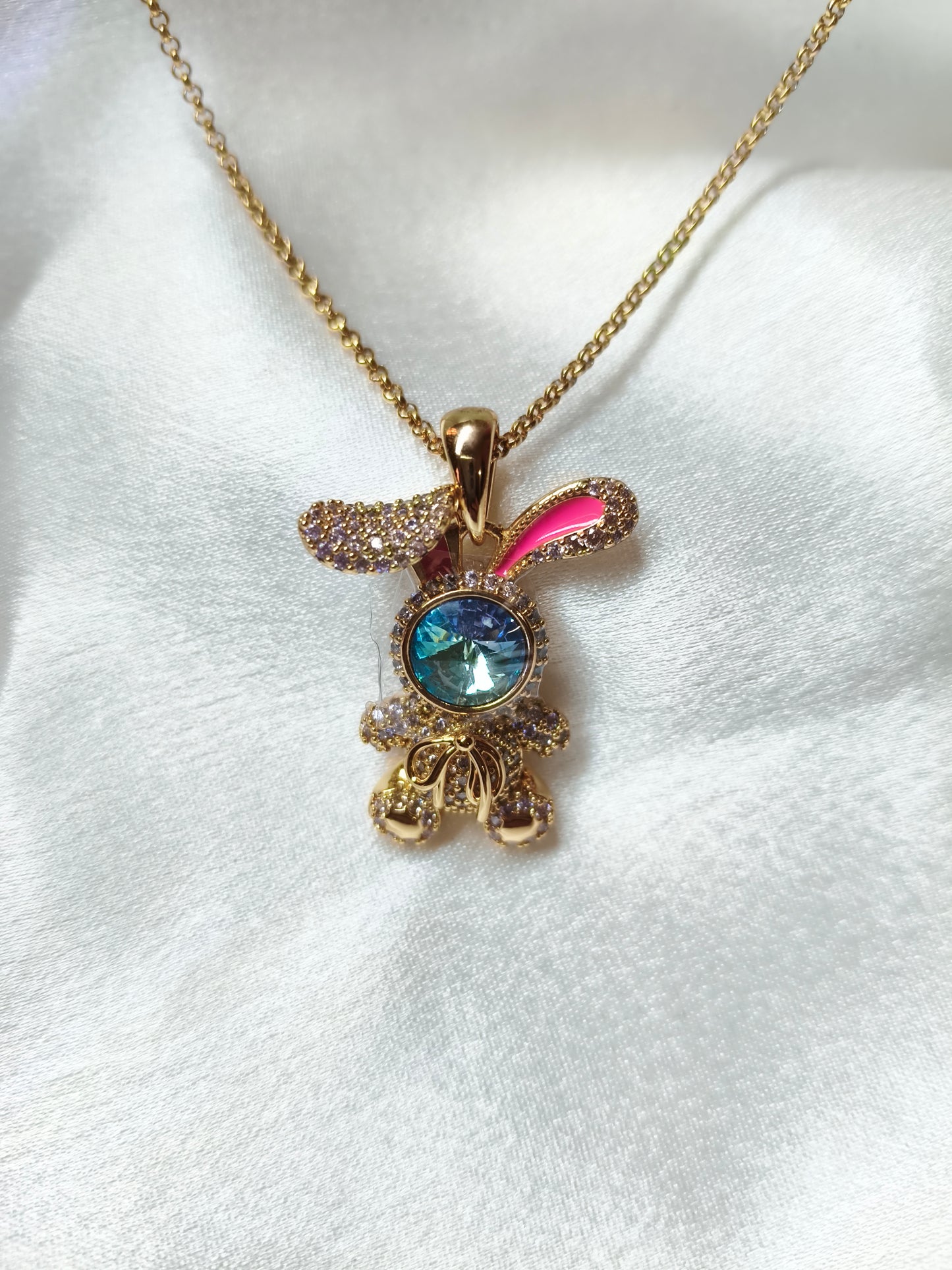 Blue Big Bunny Necklace