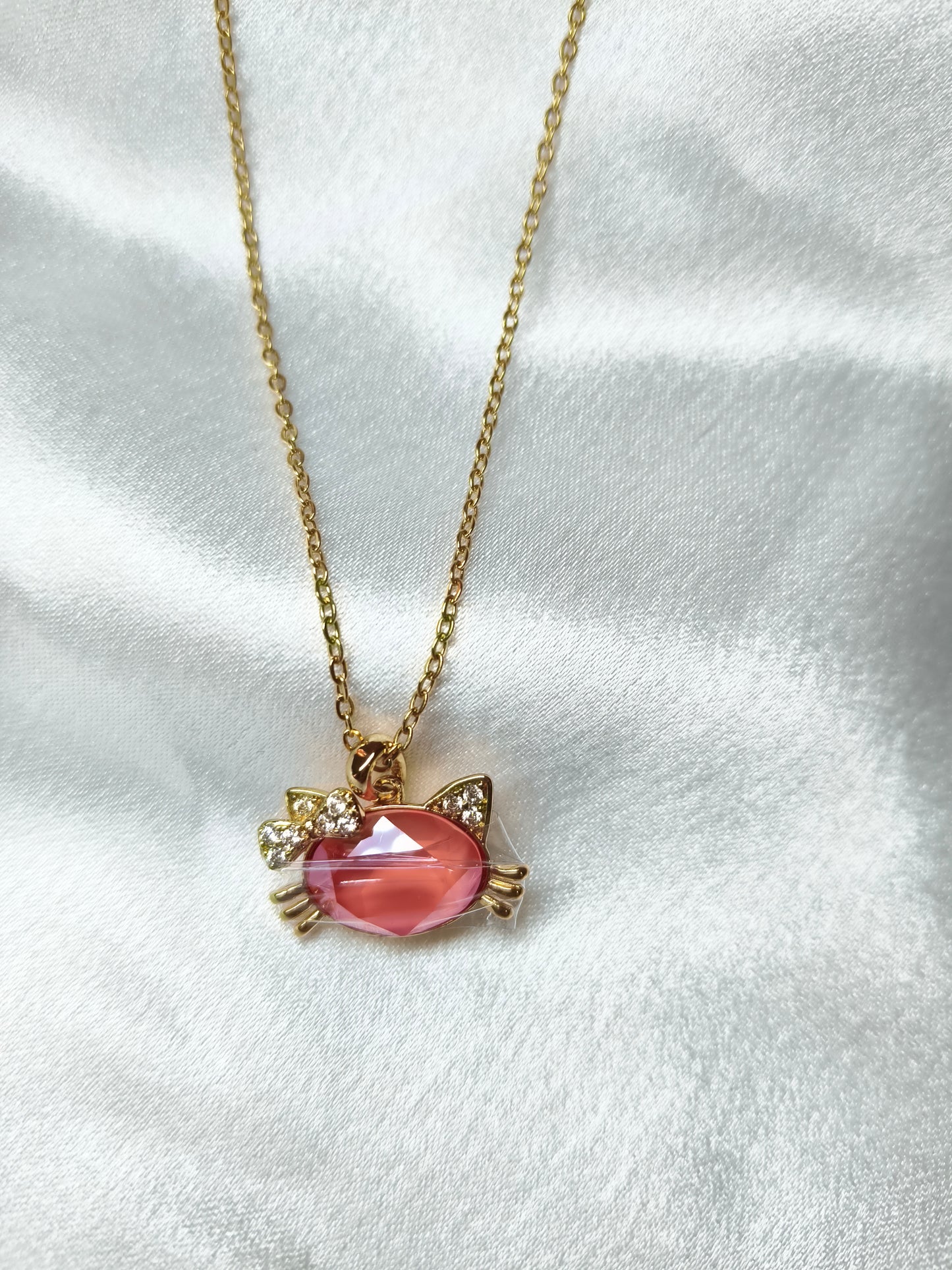 Pink Kitty Necklace
