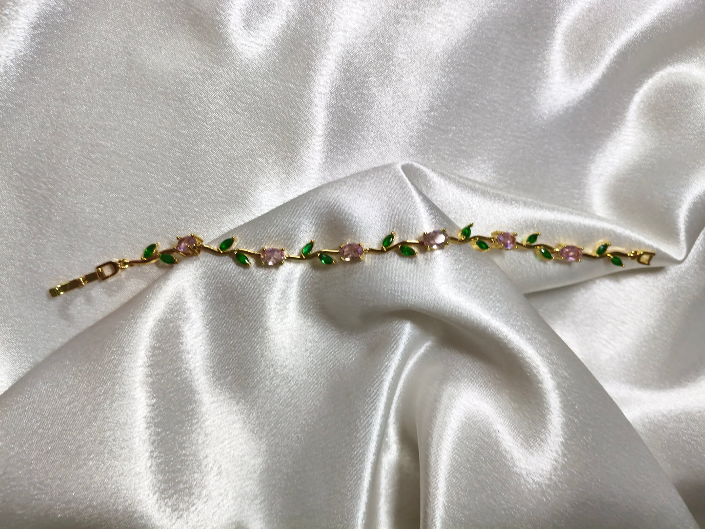 Tulip Pink Chain Bracelet