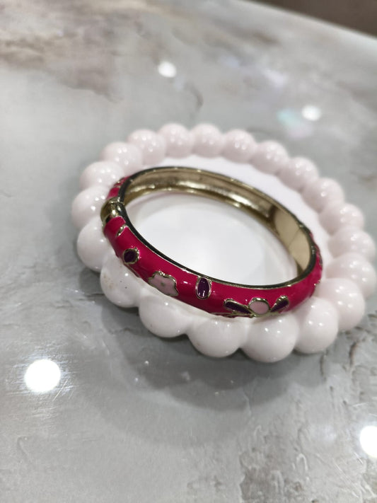Meenakari Red Enamel Bracelet