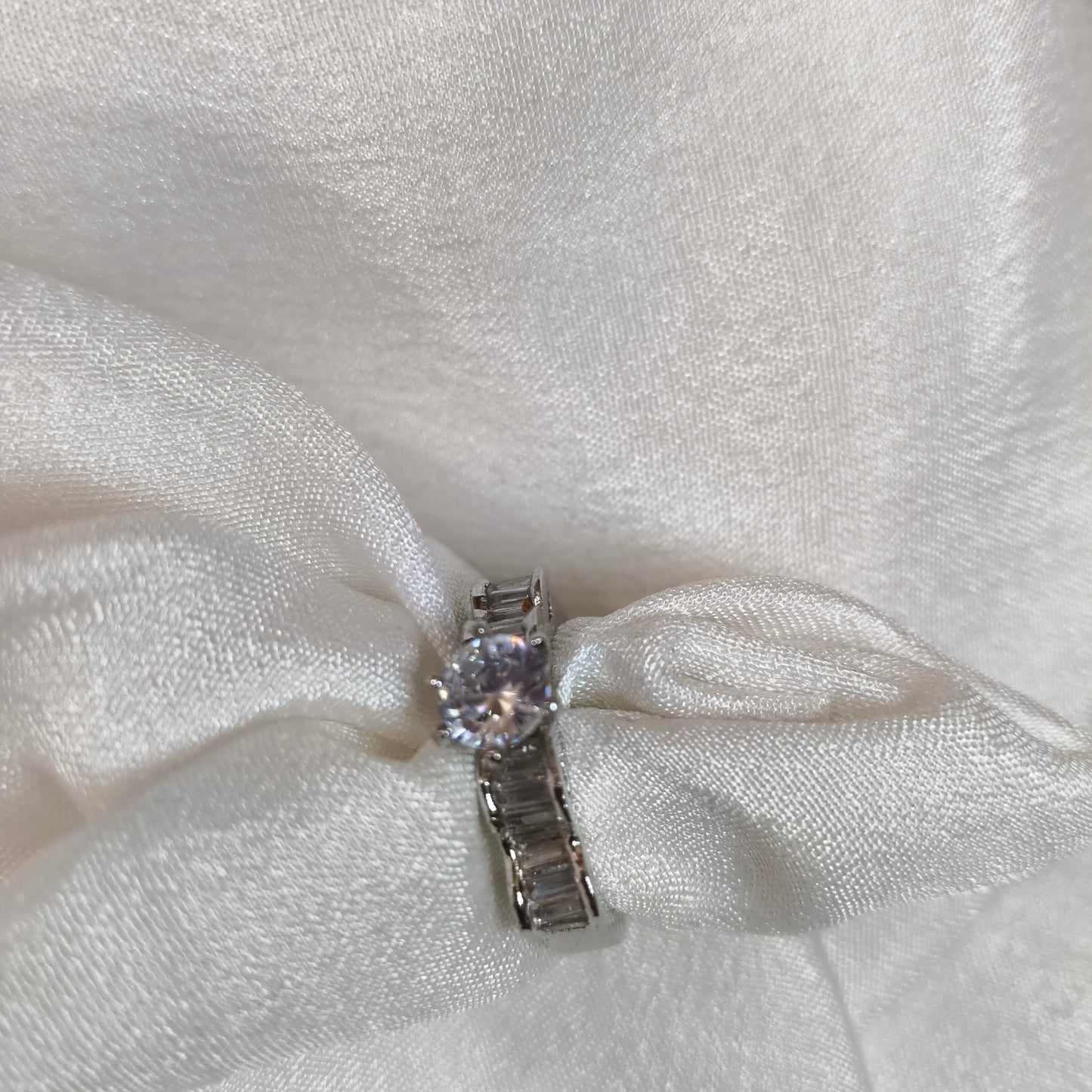 Silver Solitare Ring